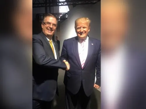 Ebrard y Trump sonríen y se dan la mano en el G-20