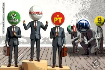 Partidos ganadores y perdedores en las elecciones de presidentes municipales