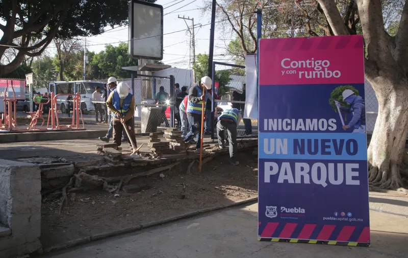 construcción parque San Baltazar Campeche
