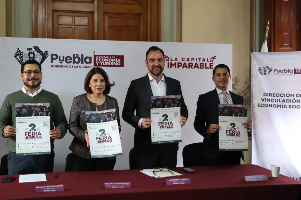 Segunda Feria del Empleo “Capital Imparable” en Puebla: más de 7 mil oportunidades laborales
