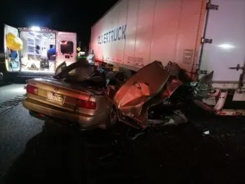 Una mujer fallecida y un hombre lesionado, fue el saldo de un choque en autopista México-Puebla