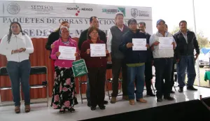 Sedesol entrega 13 mdp en Tecali de Herrera y Ciudad Serdán