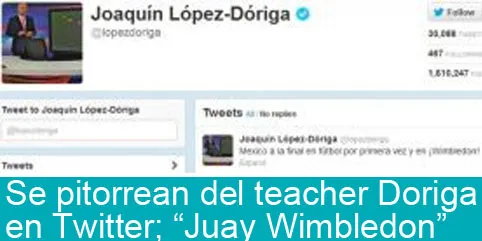 Doriga confunde Wembley con Wimbledon, tuiteros se pitorrean