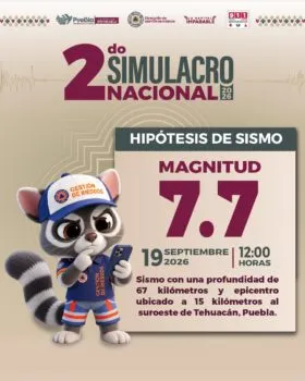 Invita Ayuntamiento de Puebla a participar en el Segundo Simulacro Nacional 2026