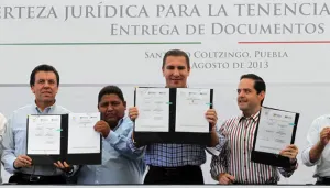 Entrega Moreno Valle 1,545 certificados parcelarios y títulos de propiedad