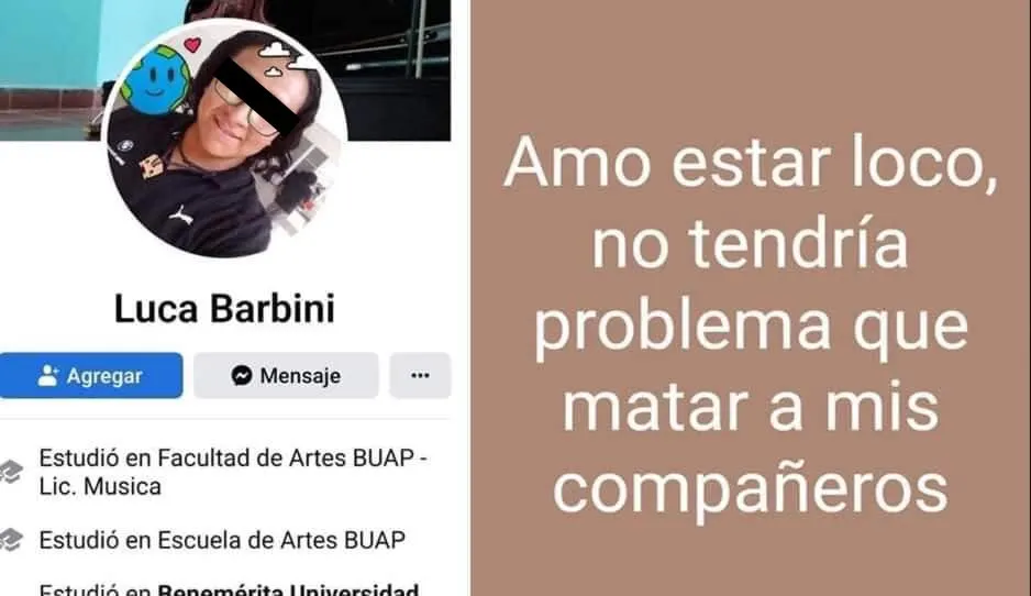Buap Luca Barbini Amenaza Tiroteo
