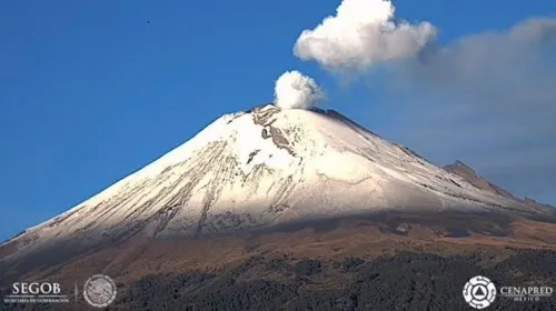 Disminuye actividad explosiva del Popocatépetl: PC estatal