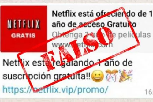 ¡Cuidado! Mensaje en WhatsApp que “regala” Netflix roba identidad