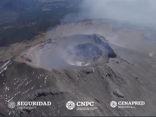 Sobrevuelo en el Popocatépetl revela que no hay domo formado
