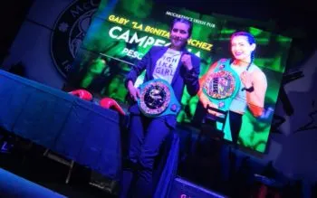 Gabriela “La Bonita” Sánchez presenta cinturón como campeona de Peso Mosca