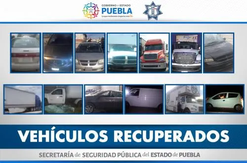 La SSP del estado recuperó 13 vehículos y cuatro cajas secas con reporte de robo