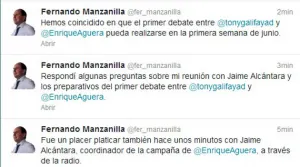 Sólo un debate entre Agüera y Gali: Manzanilla
