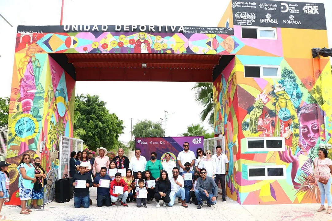 Inaugura gobierno estatal mural histórico en Cuayuca de Andrade