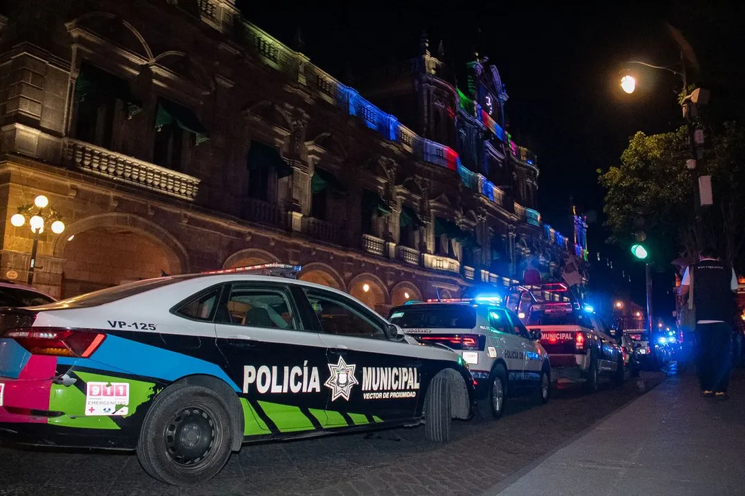 Protesta Policias Palacio Mpal Pue