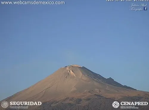 Mínima actividad registra el Popocatépetl: PC Estatal