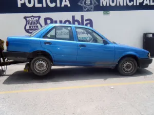 SSPTM recupera auto con reporte de robo en Carretera Puebla-Tlaxcala