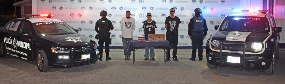 Detuvo policía municipal de Puebla a tres probables integrantes de la banda delictiva “hemafia y/o los pelones”