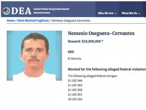 La DEA ofrece 10 mdd por localización de ‘El Mencho’