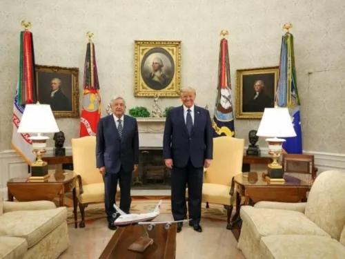 Ofrecen López Obrador y Trump mensaje conjunto previo a cena