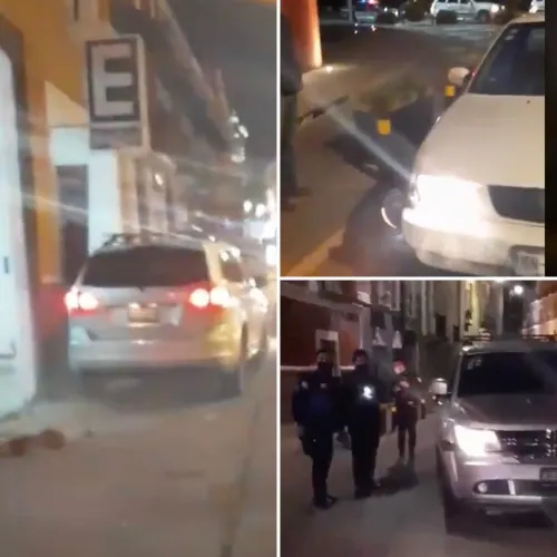 Conductor ebrio causa destrozos en el Centro Histórico  
