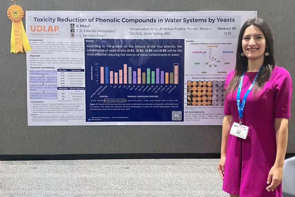 Estudiante del doctorado en Ciencias del Agua de la UDLAP, participa en la reunión anual de la Society of Toxicology en Estados Unidos