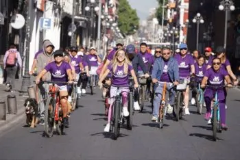 Puebla capital inicia el Mes de la Mujer con la rodada “Mujeres Imparables”; participan más de 200 ciclistas