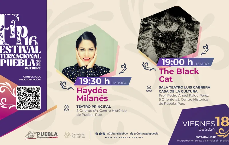 Festival Internacional de Puebla 2024 arranca con Haydée Milanés y más de 75 actividades culturales en Puebla