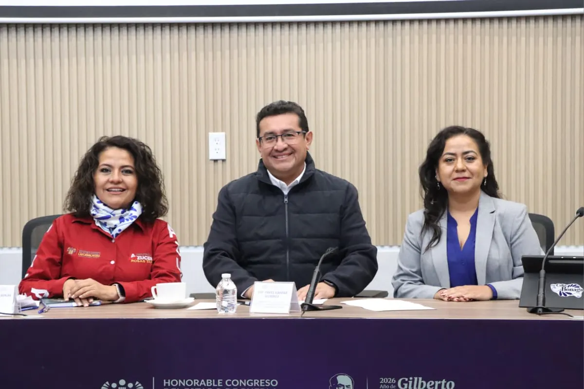 Azucena Rosas, Pável Gaspar y Celia Bonaga, diputados de la LXII Legislatura del Congreso de Puebla. Foto: Especial