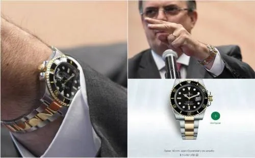 Canciller Marcelo Ebrard usa reloj de más de 14 mil dólares