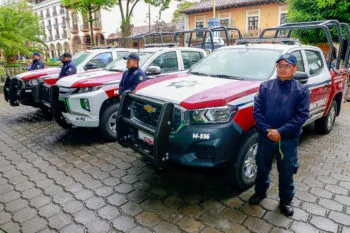 Se refuerza la seguridad en Tepeaca con la entrega de 7 patrullas por parte del Gobierno de Puebla