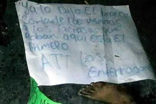 Un delincuente fue mutilado en Acapulco