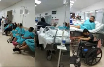 Mandan al pasillo a enfermos en silla de ruedas o camilla en IMSS La Margarita