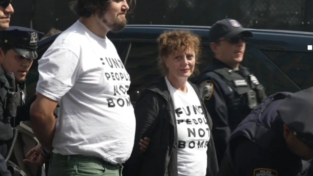 Susan Sarandon es detenida durante protesta contra Netanyahu en Nueva York