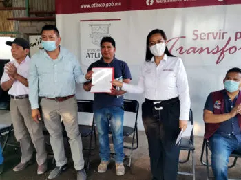 Ariadna Ayala dota de servicios básicos a familias de juntas auxiliares de Atlixco