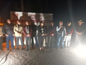Modernizan alumbrado público en vialidades cercanas a la Zona Arqueológica de San Pedro Cholula