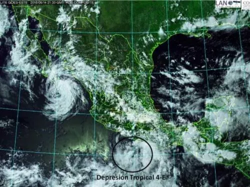 Se forma la depresión tropical 4-E frente a Guerrero