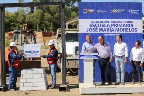 Inicia Tony Gali construcción de escuelas en Santa Isabel Cholula