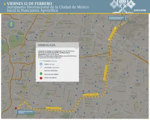 Recorridos del Papa durante su visita en la Ciudad de México