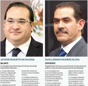 Duarte y Padrés están por caer: PGR; irán a juicio, dice Procurador