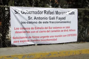 Residentes de Estrellas del Sur alistan medidas para evitar cierre de camellón