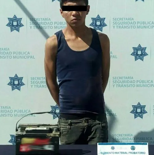 Detienen fuerzas municipales de Puebla a probable responsable de robo a casa habitación.