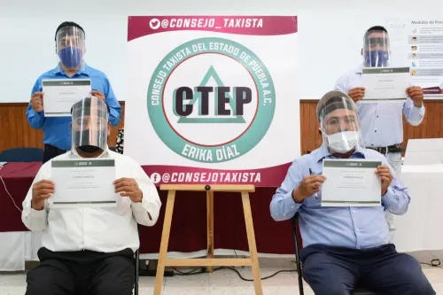 Consejo Taxista del Estado de Puebla capacita a sus conductores en prevención de Covid-19