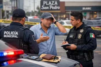 Reporta robo de 500 mil pesos cerca de Plaza San Pedro, pero su versión se contradice y no presenta pruebas