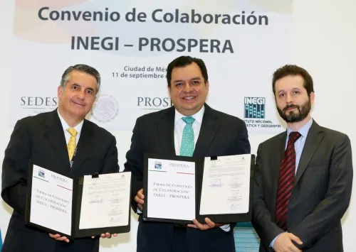 Prospera y el INEGI firman Convenio de colaboración