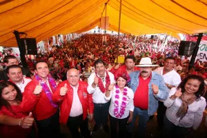 Muestran fuerza candidatos de la coalición 5 de Mayo