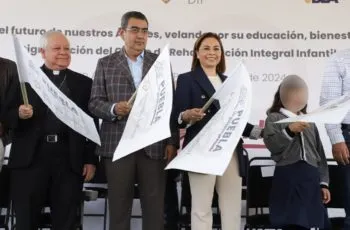 Encabezan Sergio Salomón y Gaby Bonilla trabajos de rehabilitación en Casa de Ángeles