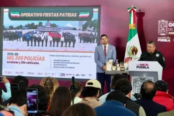 Desplegará Gobierno de Puebla mil 300 policías durante operativo por Fiestas Patrias