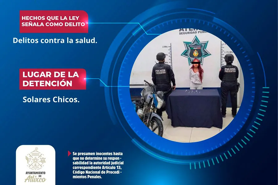 Atlixco Detenida Delitos Contra La Salud