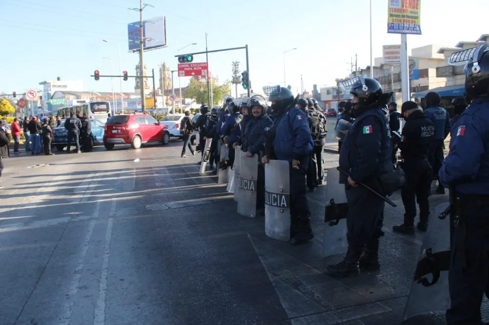 Protesta taxis de aplicación