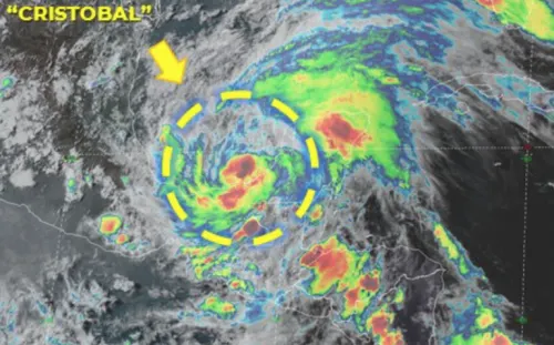 Tormenta tropical Cristobal se ubica al noreste de Ciudad del Carmen, Campeche
